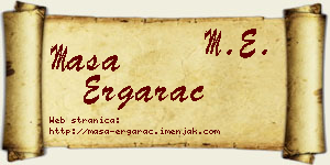 Maša Ergarac vizit kartica